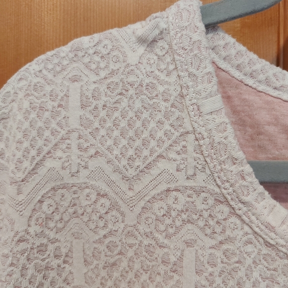Cream lace overlay top blouse tunic 2X - Picture 5 of 8